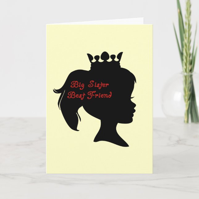Carte Princesse Big Soeur Meilleur Ami (Devant)