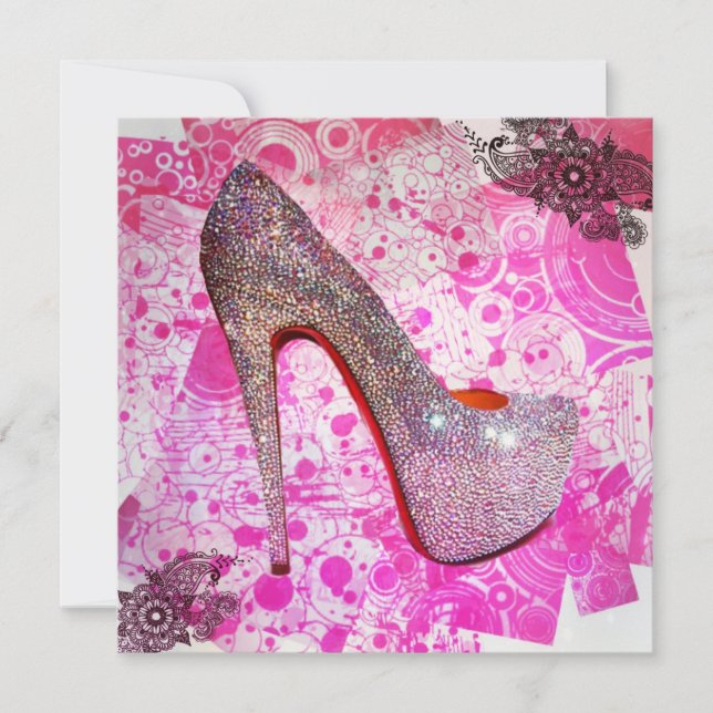 Carte Princesse Crystal Heel Salutation (Devant)