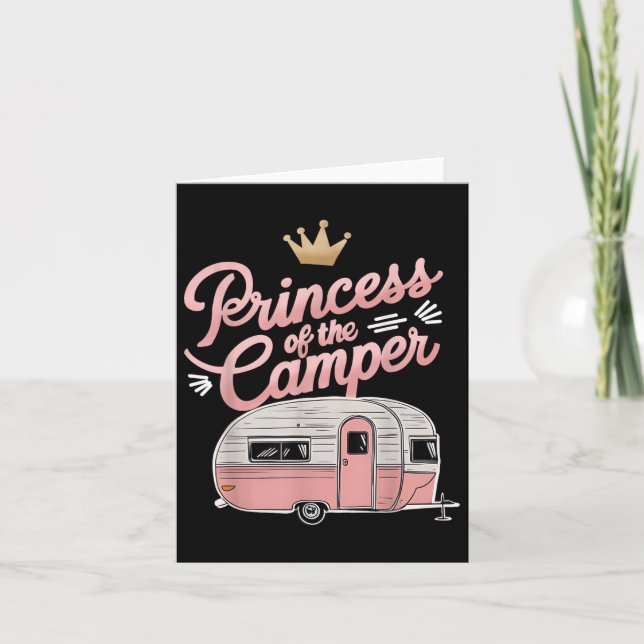 Carte Princesse De Camper Camping Van Trailer Rv A Femme (Devant)