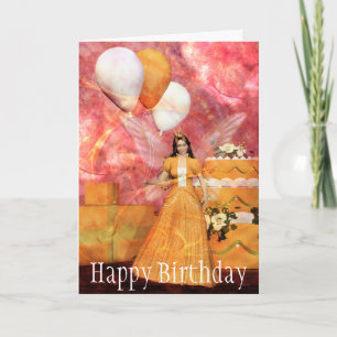 Carte Princesse féerique joyeux anniversaire