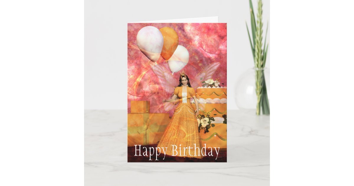 Carte Princesse Feerique Joyeux Anniversaire Zazzle Fr