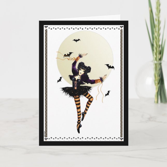 Carte Princesse Halloween Card de citrouille (Devant)