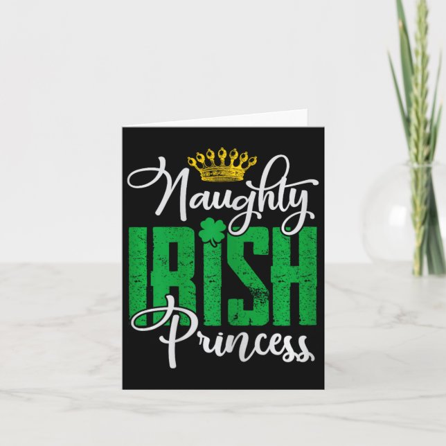 Carte Princesse Irlandaise Coquine Saint Patrick Irlande (Devant)
