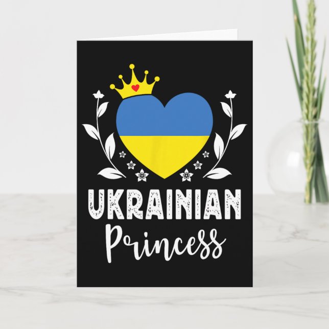 Carte Princesse ukrainienne Drapeau ukrainien Fière Ukra (Devant)