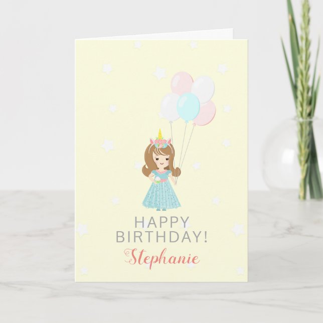 Carte Princesse Unicorn (Devant)