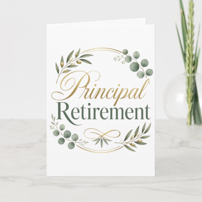 Carte Principal Retirement Gift (Devant)