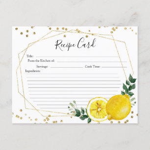 Carte principale de recette au citron de la Squeez