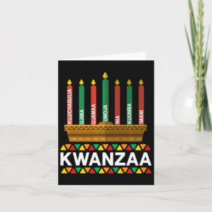 Carte Principes de Kwanzaa Bougies de Kwanzaa Kinara Pan