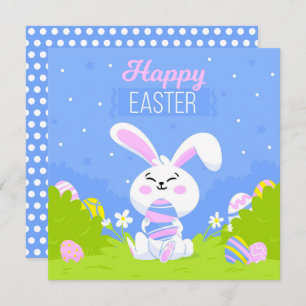 Carte Printemps Bunny Pâques