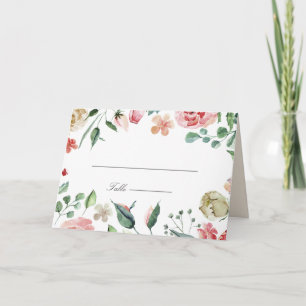 Carte printemps fleuri de minuit Mariage Place