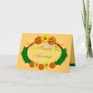 Carte Printemps heureux