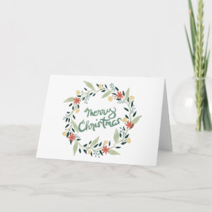 Carte Printemps Wreath Joyeux Noël