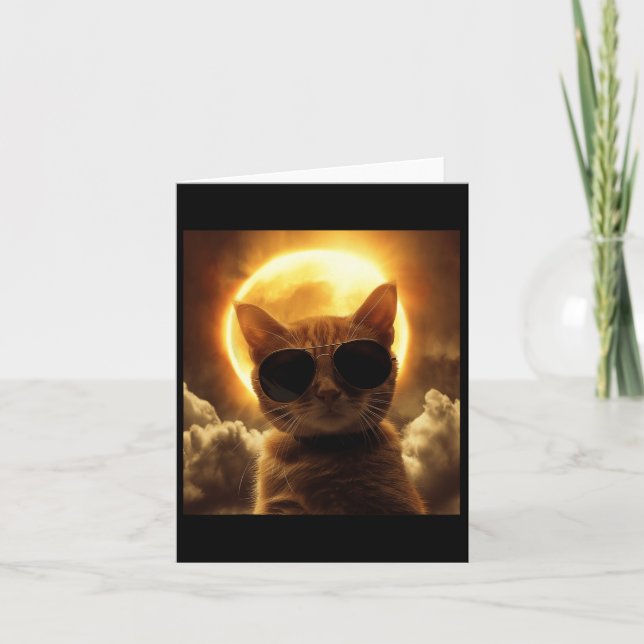 Carte Prise D'Un Selfie Avec Éclipse Solaire Portant Des (Devant)