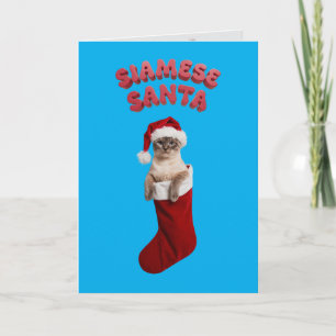 Carte Prise en charge de Noël siamois