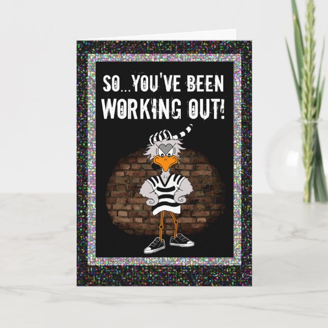 Carte Prison card : Work out jailbird (Devant)