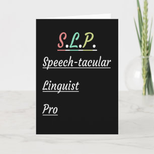 Carte Pro Linguiste Pratique   Cadeau SLP
