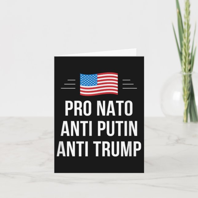 Carte Pro Nato - Anti Poutine - Anti Trump - , Small (Devant)