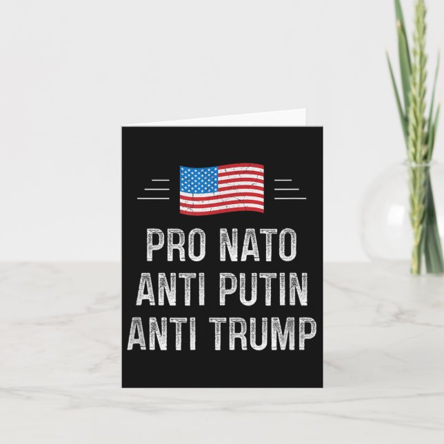 Carte Pro Nato - Anti Poutine - Anti Trump - Style Rétro (Devant)