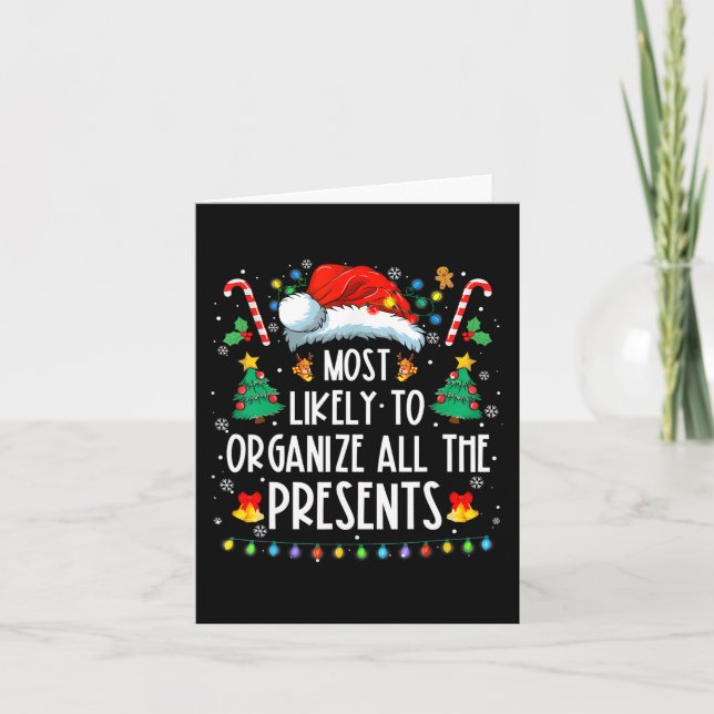 Carte Probable Organisation De Tous Les Cadeaux De Noël  (Devant)