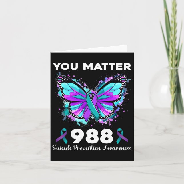 Carte Problème de papillon 988 Prévention du suicide Awa (Devant)