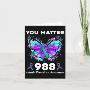 Carte Problème de papillon 988 Prévention du suicide Awa