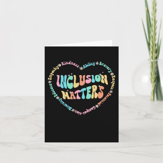 Carte Problèmes d'inclusion Sensibilisation sur l'autism (Devant)