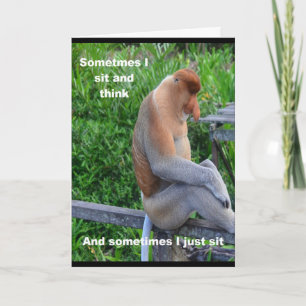 Carte Proboscis Monkey - Joyeux anniversaire