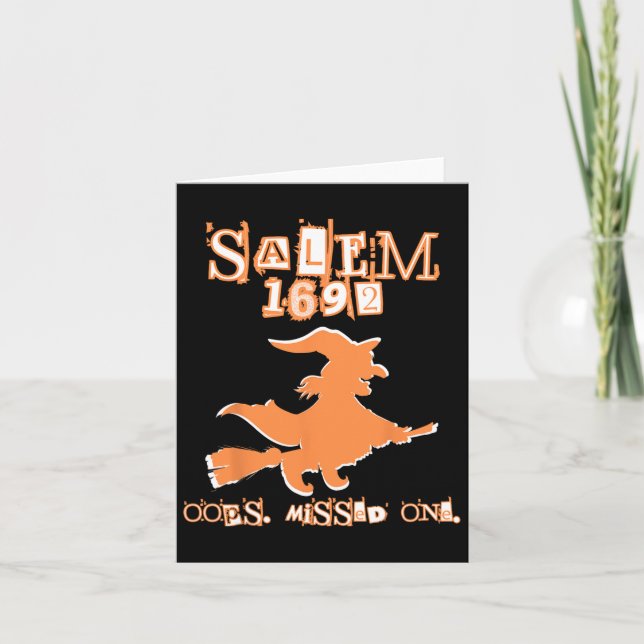Carte Procès de sorcière Salem 1692 Oops Vous Avez Manqu (Devant)