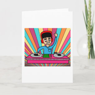 Carte Producteur de musique DJ DiscJockey Retro