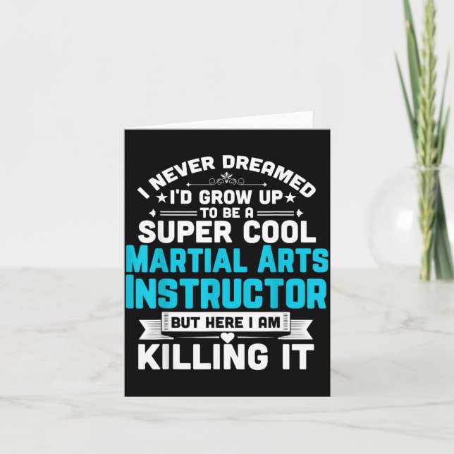 Carte Prof d'arts martiaux super cool Prof hilarant (Devant)