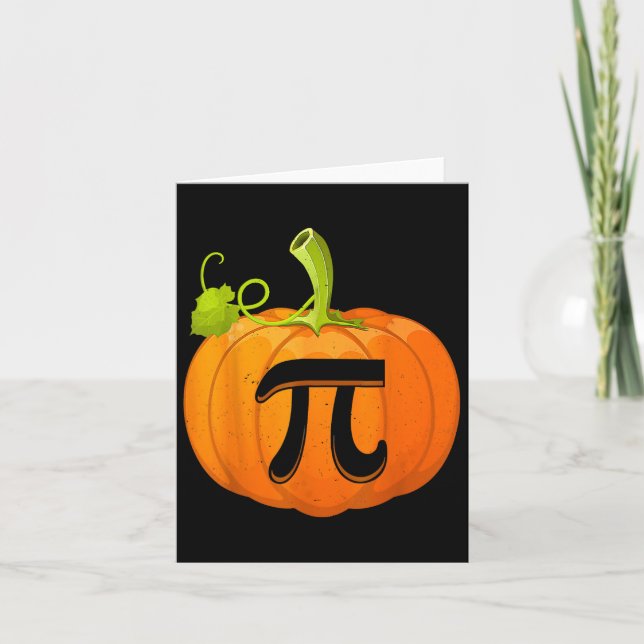 Carte Prof de maths drôle de tarte à la citrouille Scien (Devant)