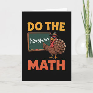 Carte Prof de maths drôle Thanksgiving 67 Mème Faites la