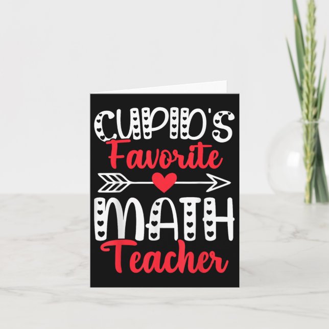 Carte Prof de maths préféré de Cupidon Saint-Valentin de (Devant)