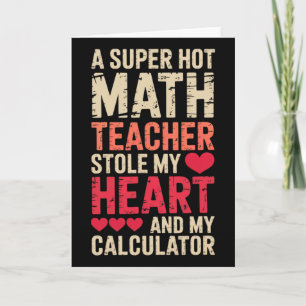 Carte Prof de maths Saint-Valentin Algèbre Calcul Amour
