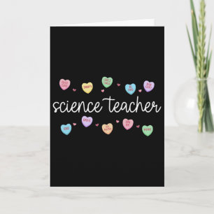 Carte Prof de science bonbons en forme de cœur pour la S