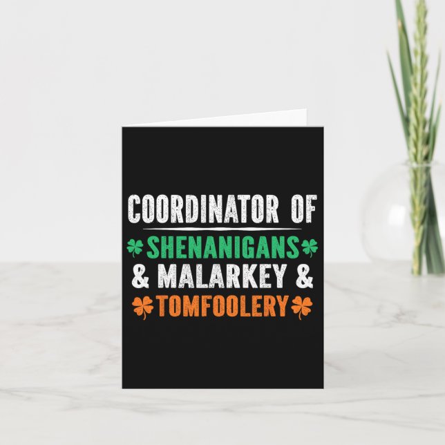 Carte Prof de Shenanigans Malarkey Et Tomfoolery St Pat (Devant)