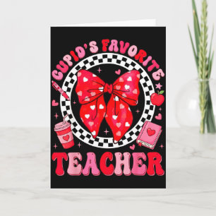 Carte Prof Favori de Cupidon Coquette Arc Valen Étudiant