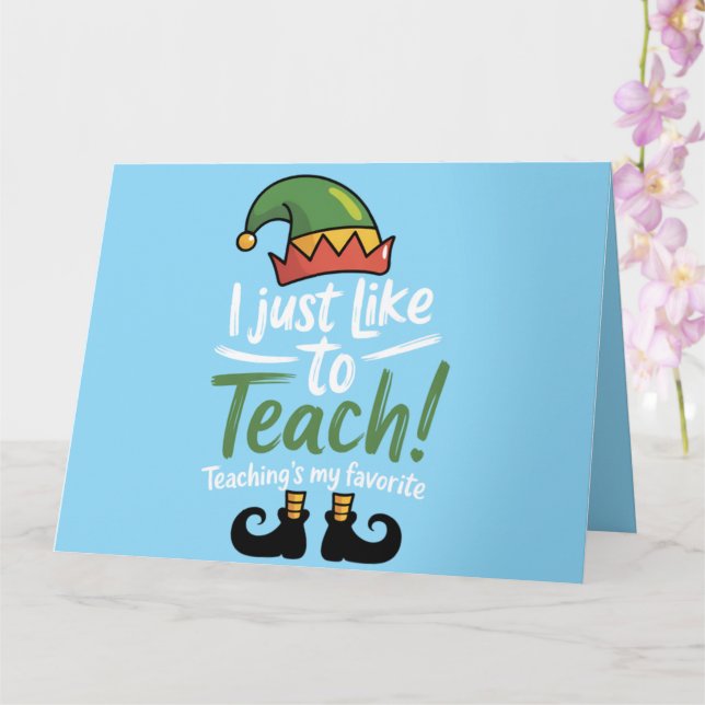 Carte Prof hilarant Noël Enseigner est mon préféré  (Orchidée)
