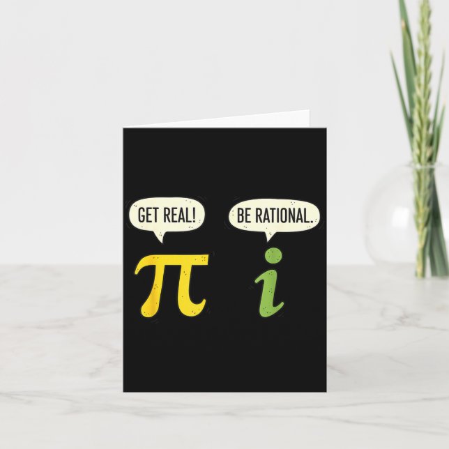 Carte Prof Math Pi Soyez Réel Soyez Rationnel Drôle De M (Devant)