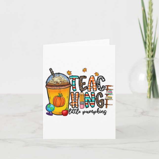 Carte Prof Petit Citrouilles Piment Automne Prof Hallowe (Devant)