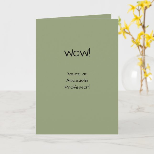 Carte Professeur agrégé Félicitations Tenure Academie (Fleur jaune)