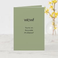 Professeur agrégé Félicitations Tenure Academie