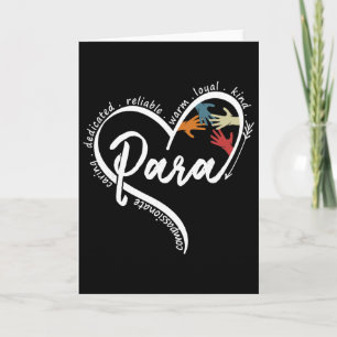 Carte Professeur auxiliaire Para Heart Paraéducateur