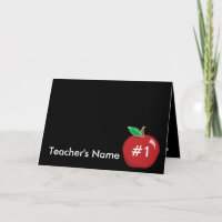 Professeur Carte-Personnaliser noire/rouge de #1