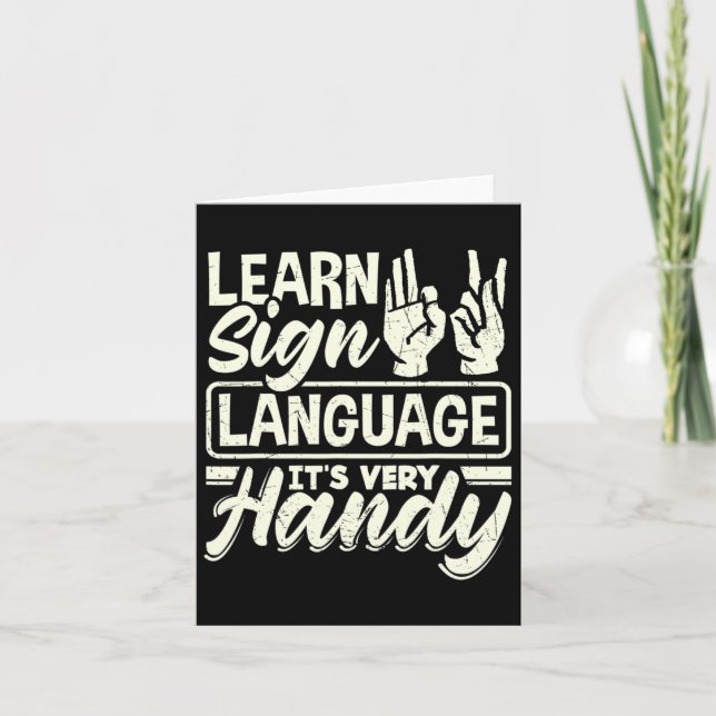 Carte Professeur d'alphabet ASL Langue des signes améric (Devant)