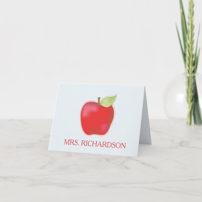 Carte Professeur d'aquarelle Appréciation de pomme fanta (Devant)