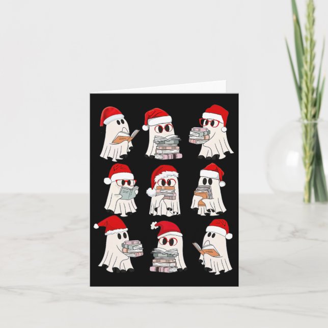 Carte Professeur de bibliothèque de Noël drôle  (Devant)