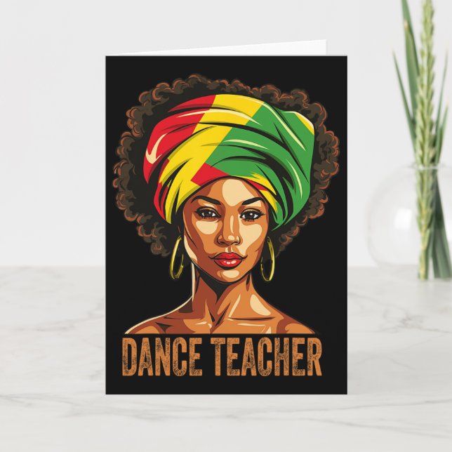 Carte Professeur de danse Afro Afro-Américain Histoire n (Devant)