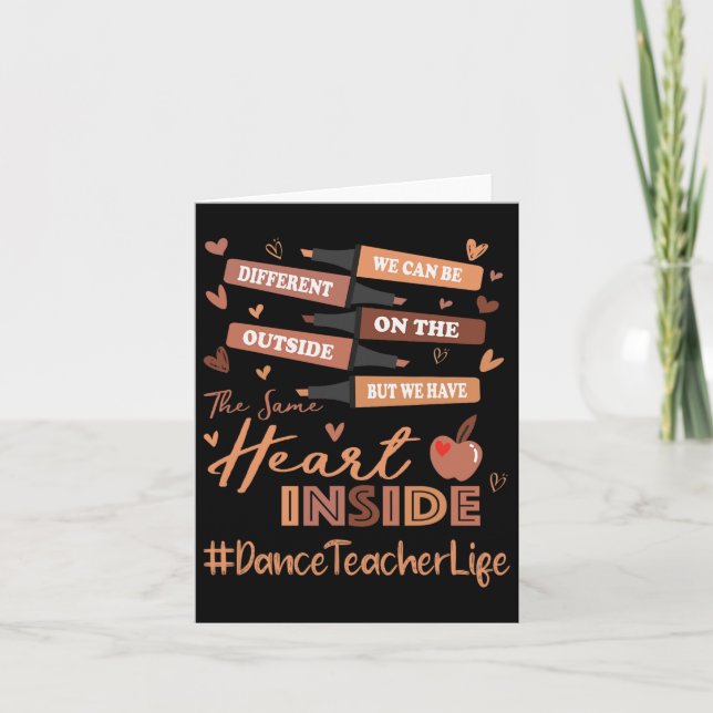 Carte Professeur de danse Nous pouvons être différents N (Devant)