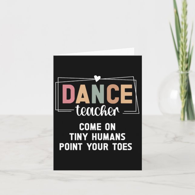 Carte Professeur de danse Pointez vos orteils Instructeu (Devant)